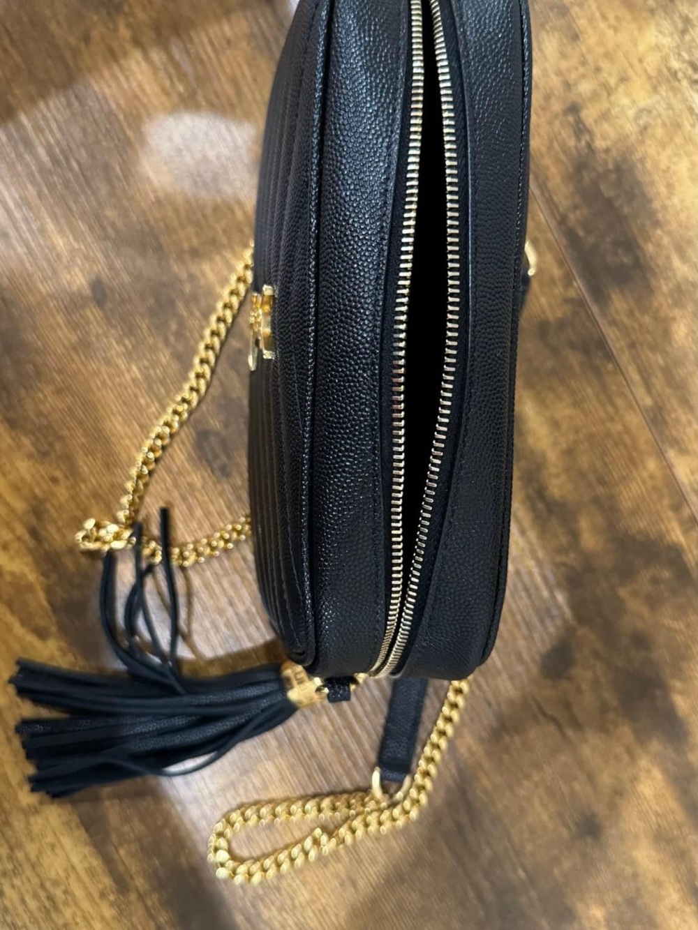 Saint Laurent Black Crossbody Gold Hardware. Mini Lou Bag In Quilted Leather - Picture 2 of 5
